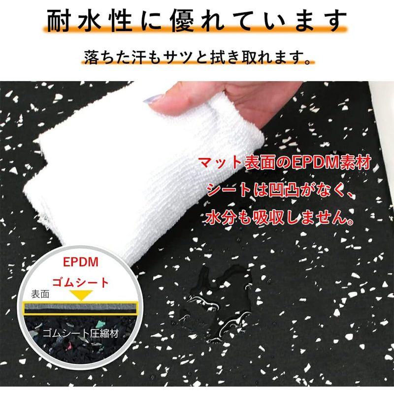【メール便】 輝力士 ジムマット 防音マット トレーニングマット ゴムマット 運動器具マット 硬度60?65 50cm*50cm 20mm 連結パーツ付き 【9077381422】(32501円)