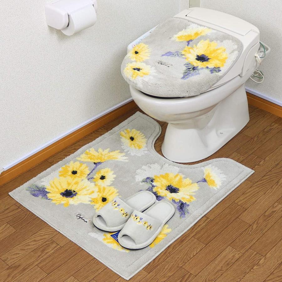 トイレマット トイレ用マット カバーセット セット 3点 スリッパ ロング おしゃれ スリッパ 北欧 日本製 高級ブランド 吸水加工 風水 吸水加工 かわいい 耳長 防臭 抗菌 ラフィー Mugenストア 抗菌防臭加工