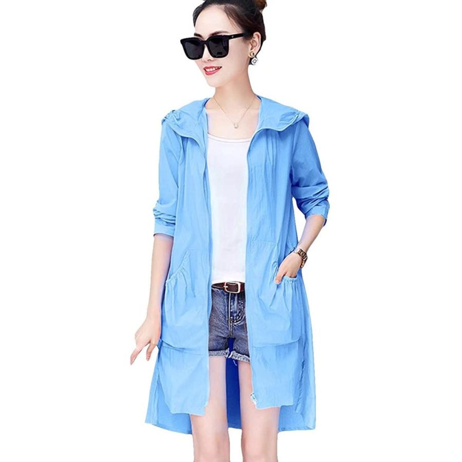 国内外の人気が集結 Omizn ラッシュガード レディース ロング丈 パーカー Upf50 紫外線対策 Uvカット 日焼け止め 長袖 ポケット付き 体型カバー スカイブ Coppelia Evenement Fr