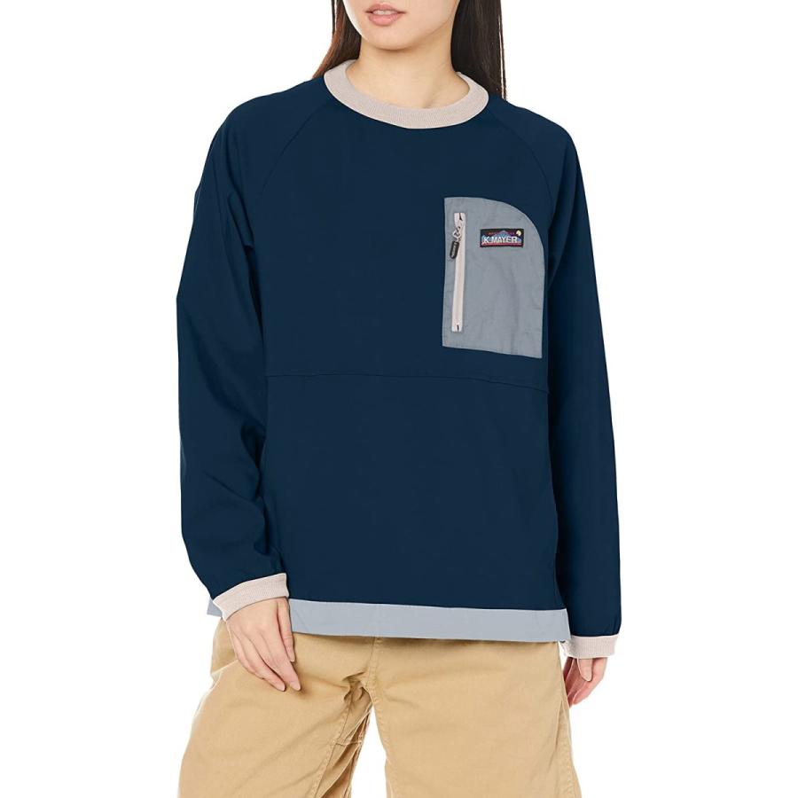 クリフメイヤーレディース トレーナー 胸ポケ クルー レディース Large ネイビー 品多く