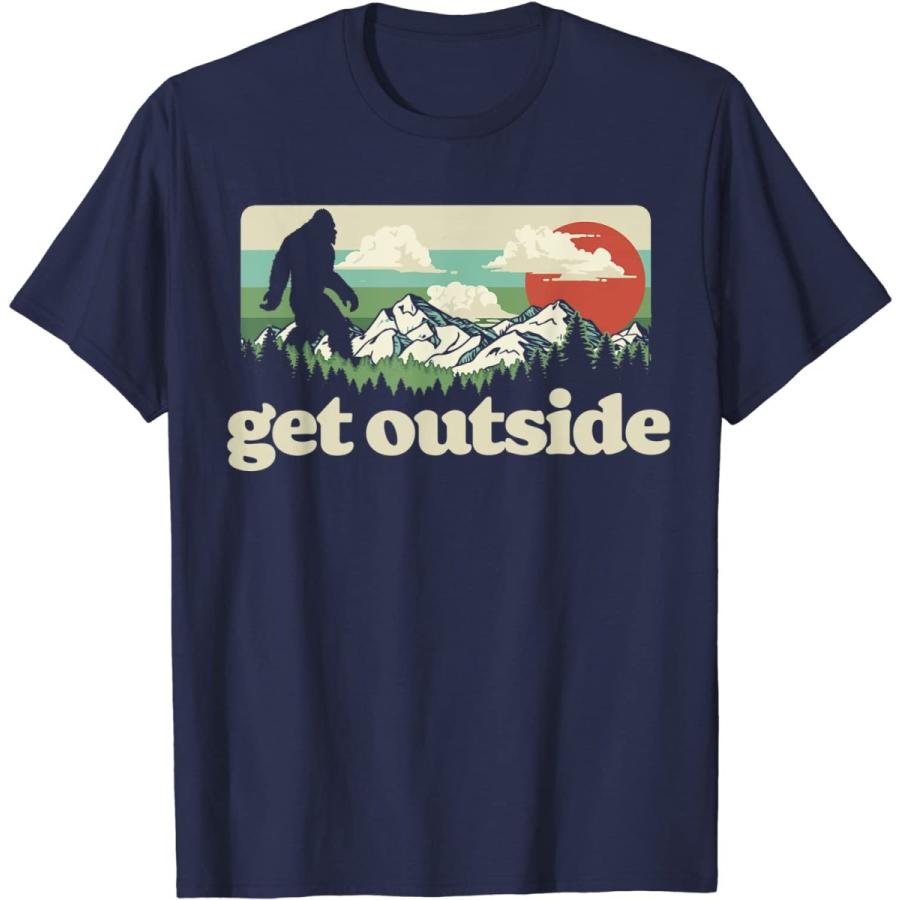 超ポイントアップ祭 自然アウトドア Bigfoot Outside Get ビンテージ Tシャツ レトロ 山脈 Tシャツ、アンダーシャツ -  www.fattoriabacio.com