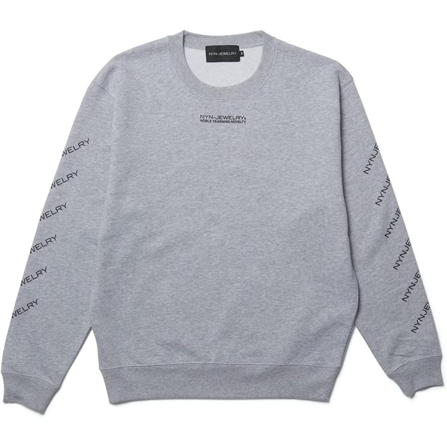 直営限定アウトレット Nynj Diagonal Sweat トレーナー スウェット メンズ ストリート系 ファッション ブランド 長袖 袖プリント ロゴ L Gry Miamiadschool Danielmall Com
