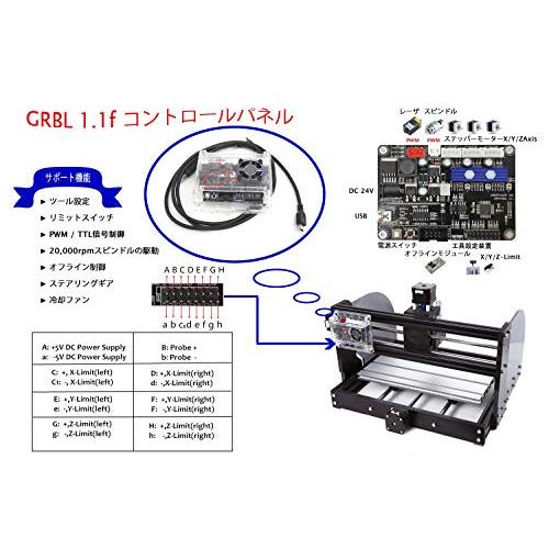 RATTMMOTOR　3?　CNC　ミニ　CNC　フライス盤　GRBL　Pro-Max　卓上　USB　3018　DIY　Control　彫刻機