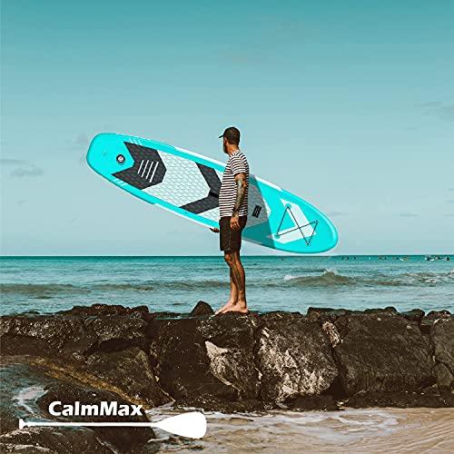 CalmMax インフレータブル スタンドアップパドルボード サップボード SUP 長320cm 幅80cm 厚15cm 耐荷重量150kg 軽 緑色