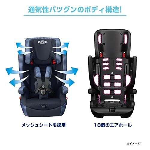 GRACO　(グレコ)　チャイルドジュニアシート　シートベルト固定　1歳頃~11歳頃まで　エアポップ　チャイルドシート　ロングユース　背もたれ