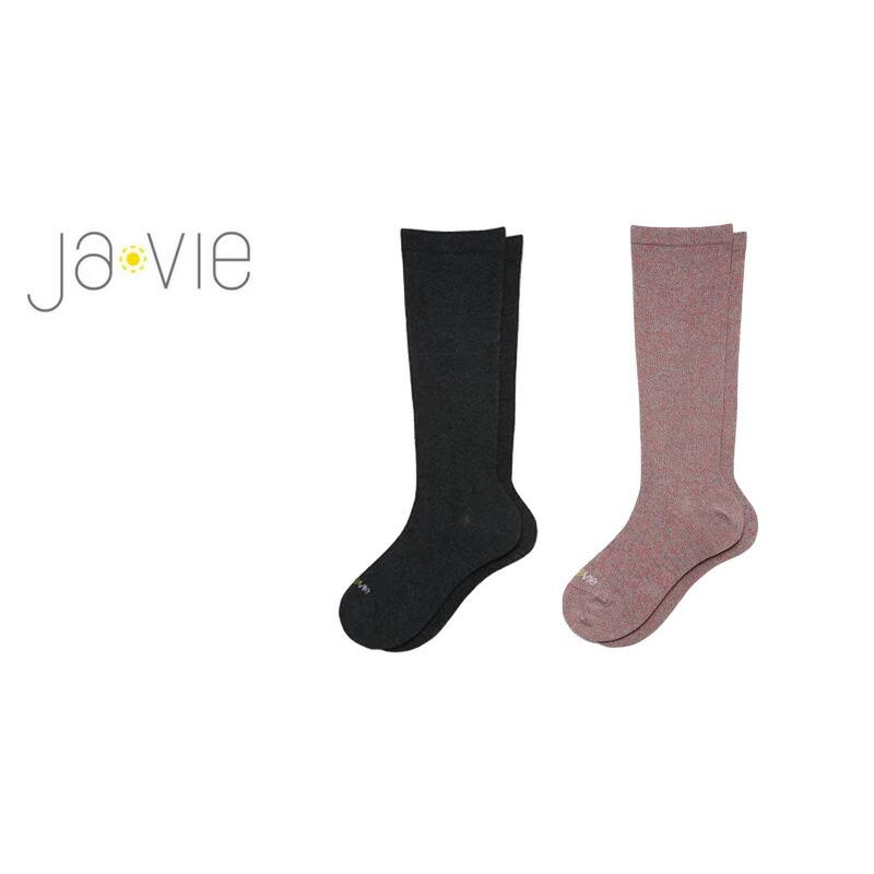 着圧靴下 ジャヴィ Javie 綿混着圧ハイソックス [クラシカル無地] 購入