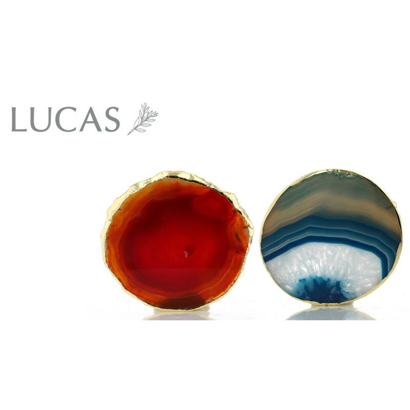 天然石プレート LUCAS アゲートコースター 天然メノウのコースター