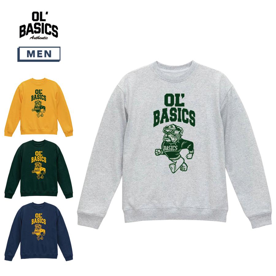 トレーナー スウェット ブルドッグイラスト プリント 裏毛 トップス