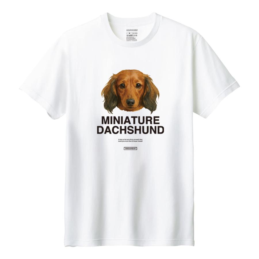 半袖Tシャツ ミニチュアダックスフンド 犬 アニマル プリント 5.6