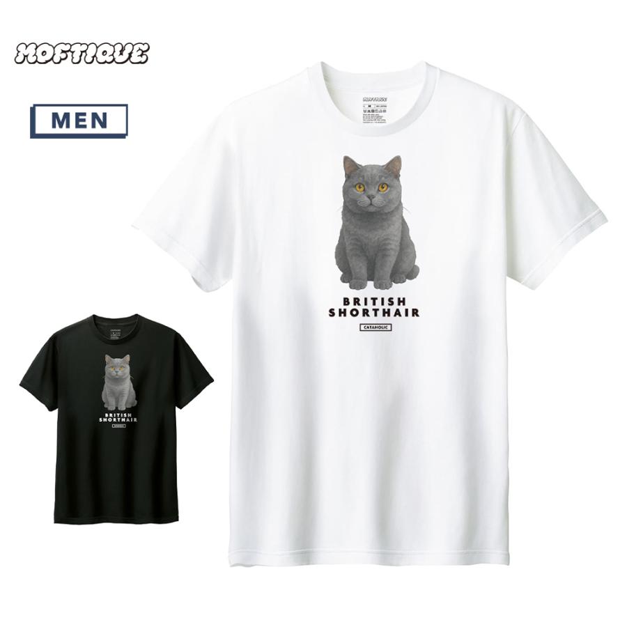 半袖Tシャツ ブリティッシュショートヘア 猫 アニマル プリント