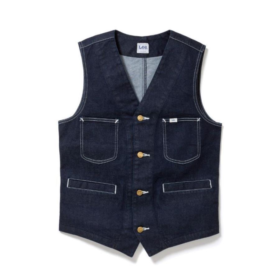 Lee（リー） ベスト メンズ レディース 作業服 ストライプ 制服