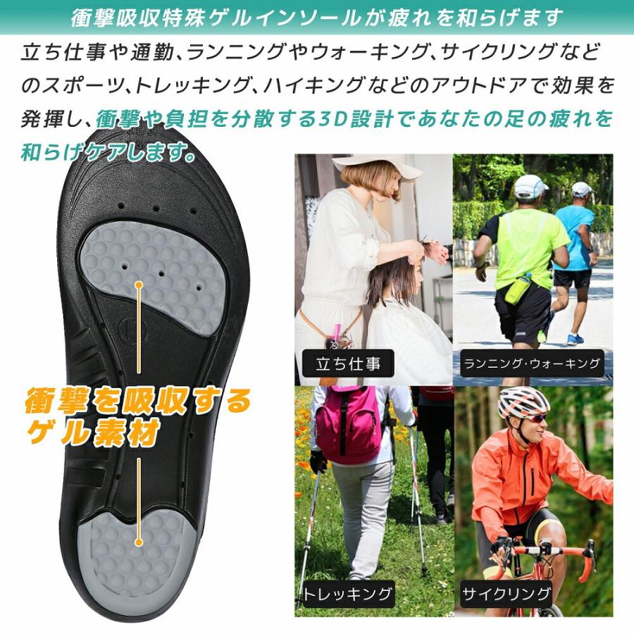 インソール アーチサポート 扁平足 土踏まず 人体工学設計 衝撃吸収