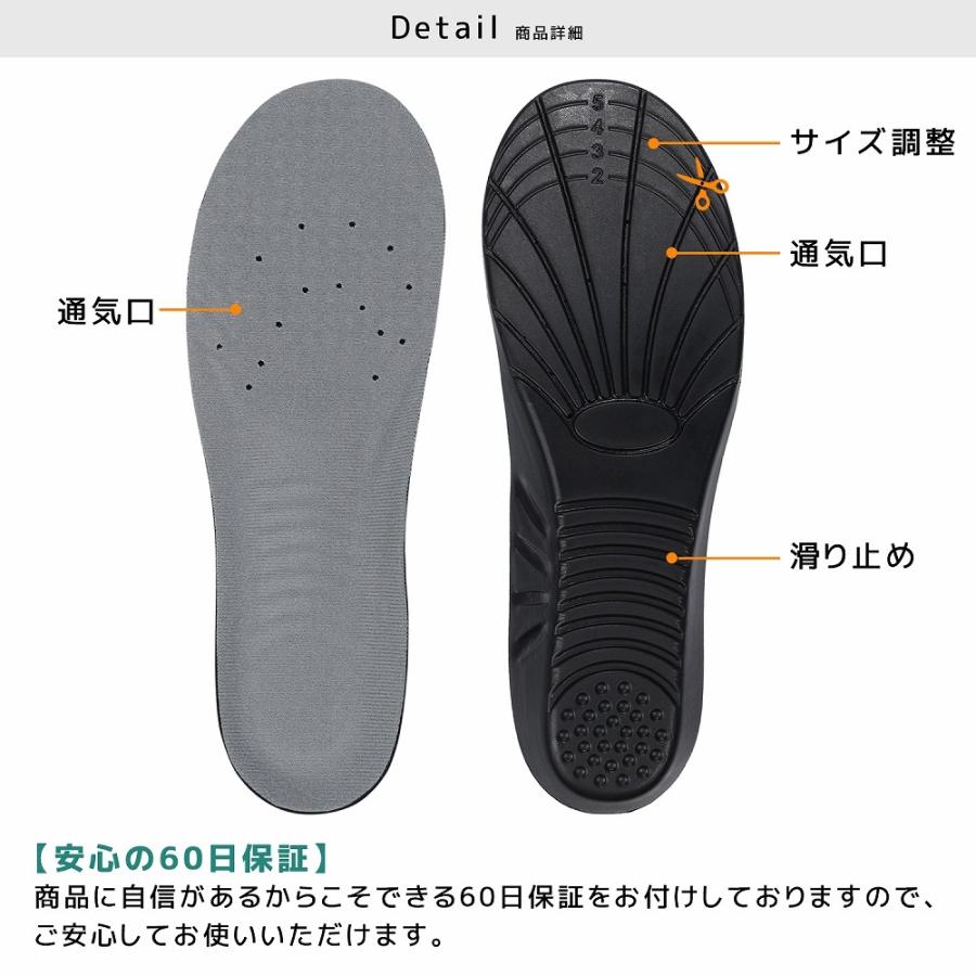 インソール アーチサポート 扁平足 土踏まず 人体工学設計 衝撃