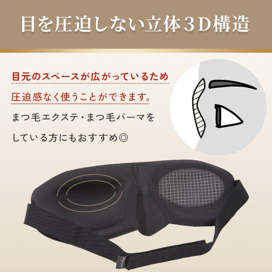 アイマスク 睡眠アイマスク 3D立体型 快適 安眠 快眠 遮光 眼精疲労