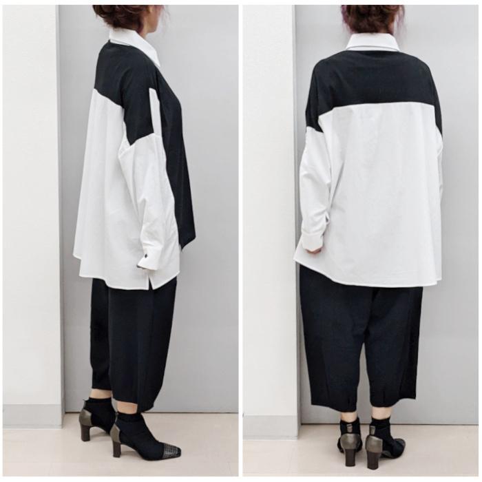 バイカラー異素材ブラウス 夢地哉 mujiya fashion : レディース バイカラー異素材ブラウス 夢地哉 mujiya fashion : レディース