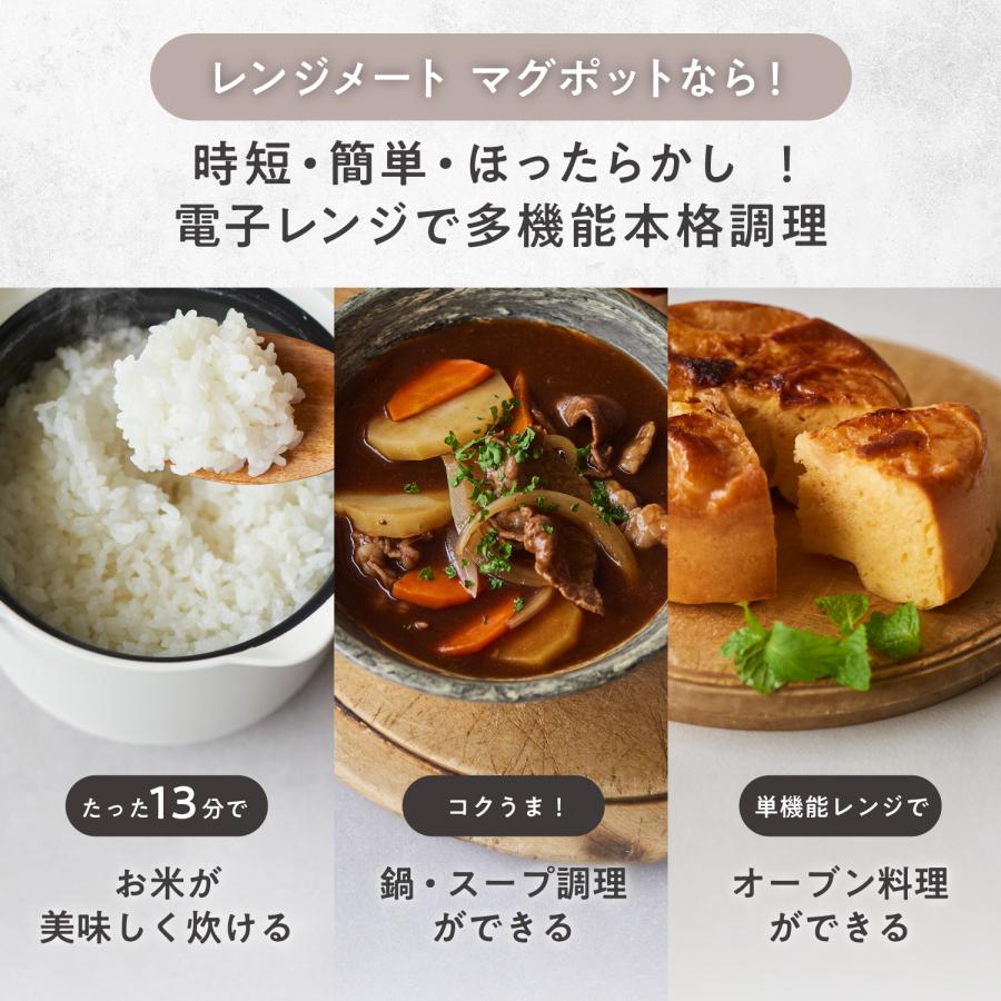レンジメート マグポット 電子レンジ専用調理器 炊飯器 ごはん レンジメート マグポット 電子レンジ専用調理器 炊飯器 ごはん