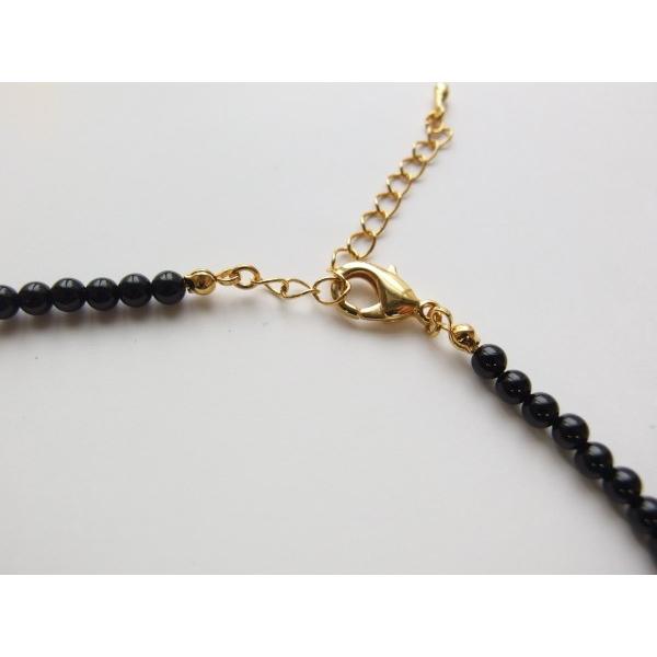 魔除け 厄除け お守り ブラックオニキス 天然石ネックレス : ビーズ