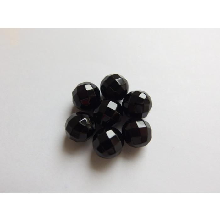 天然石 64面カット ブラックオニキス オニキス ばら売り 粒売り
