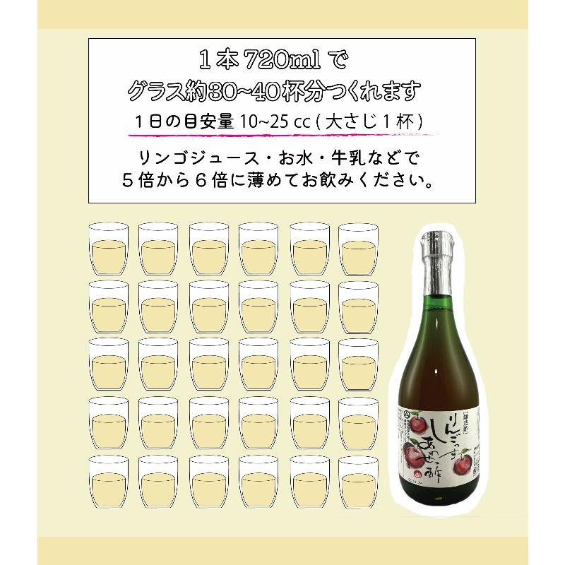 醸造酢 りんご酢 「りんごっす しあわせっ酢」（りんご酢100%） 720ml