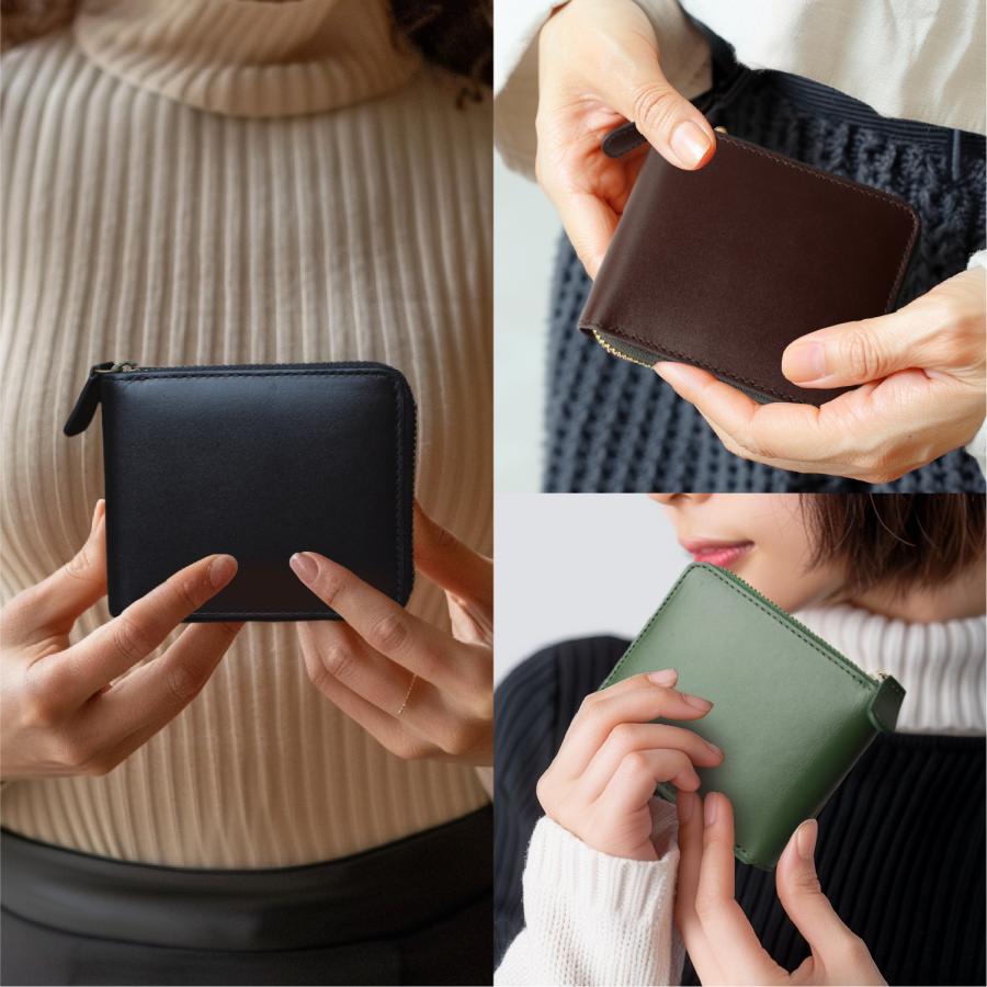 Kapon 二つ折り財布 ラウンドファスナー 本革 メンズ レディース Kapon 二つ折り財布 ラウンドファスナー 本革 メンズ レディース