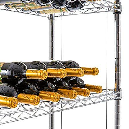 Seville Classics 5-Tier 120 Bottle Wine Rack Steel Wire Shelving， 34