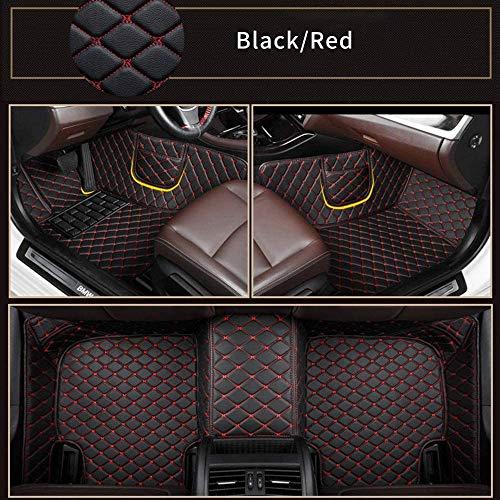 消防士長 Maidao Diamond Car Floor MatsはBMW 3 Series 330 ci 2002 Sedan Coupe Front and Rear Liners All Weather Protection Carpet Black Redに適合