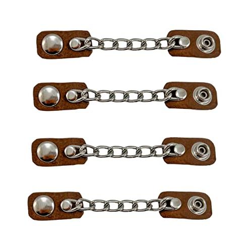 Funk Plus Brown Tan Motorcycle Vest Extenders Silver Chain Regular Snap