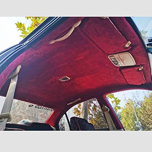 【残りわずか】 自動車の交換・修理・DIYに対応した布張りオート・スエード調ヘッドライナー裏布(ワインレッド、96インチ×60インチ (250cm×150 cm))