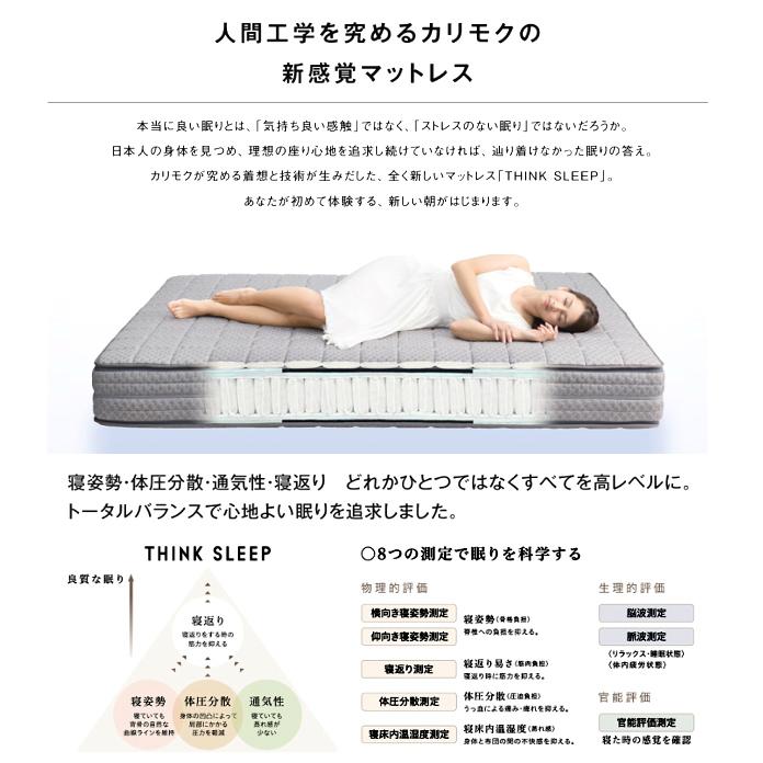 カリモク マットレス THINK SLEEP POINT 厚型 SD NN81M4CO セミダブル 反発 ポケットコイル シンクスリープ ポイント ベッド