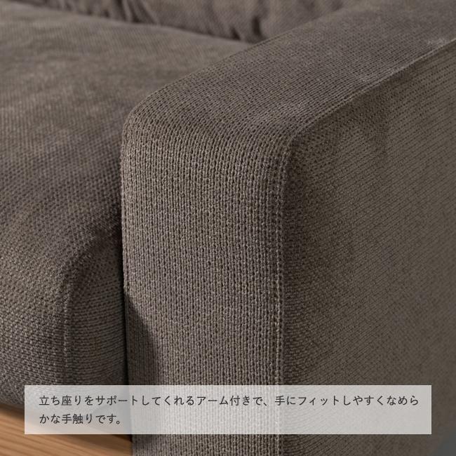 ソファ 2P 二人掛け 肘付 アームソファ フラックス F1-116 スチール脚 木製 コンパクト 布 Form お掃除ロボット | NORA | 03