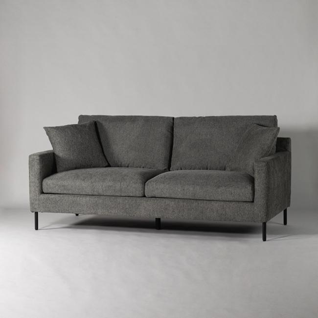 ソファ 2P 二人掛け 肘付 アームソファ グルート F1-115 スチール脚 コンパクト 布 Form お掃除ロボット | NORA | 02