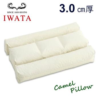 IWATA キャメル　枕　3cm ピロー 枕 イワタ キャメル枕 43×63cm 高さ3cm 日本製 キャメルピロー