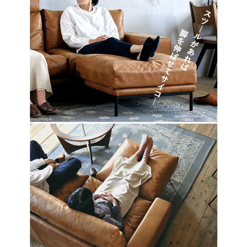 ソファ PLUTO プルート スツール オットマン レザーテックス 関家具 座り心地 キャメル ヴィンテージ インダストリアル | エルゴヒューマン | 02