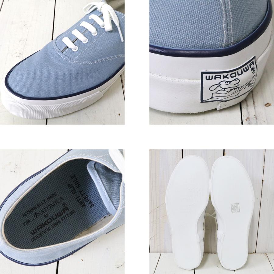 【10%OFFクーポン配布中】ANATOMICA (アナトミカ)『WAKOUWA DECK SHOES CANVAS OX LOW WHITE SOLE』(FADE BLUE)｜muldershop｜05