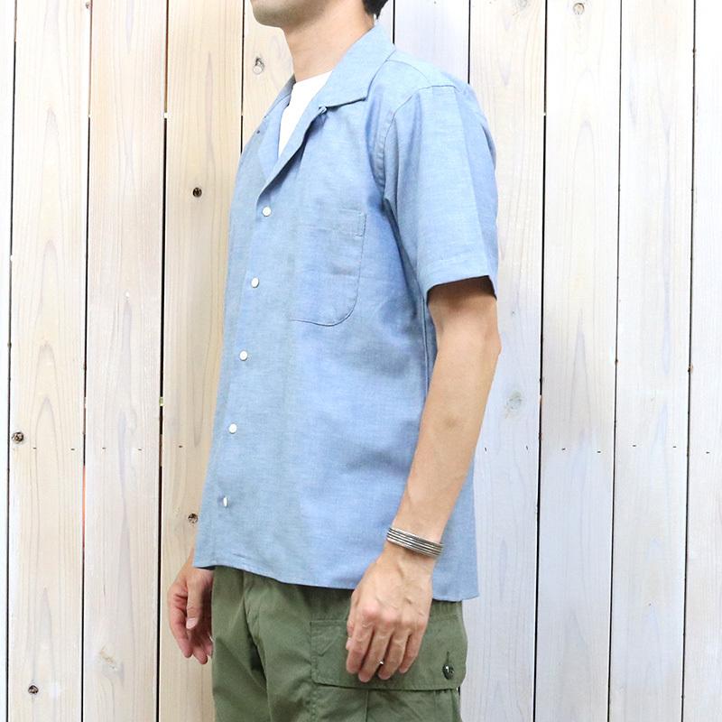 【10%OFFクーポン配布中】INDIVIDUALIZED SHIRTS (インディビジュアライズド シャツ)『HERITAGE CHAMBRAY CAMP COLLAR S/S』(BLUE)｜muldershop｜08