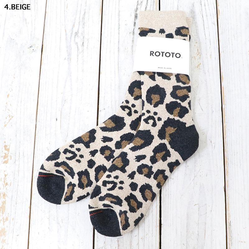 【10%OFFクーポン配布中】ROTOTO (ロトト)『PILE LEOPARD CREW SOCKS』｜muldershop｜05