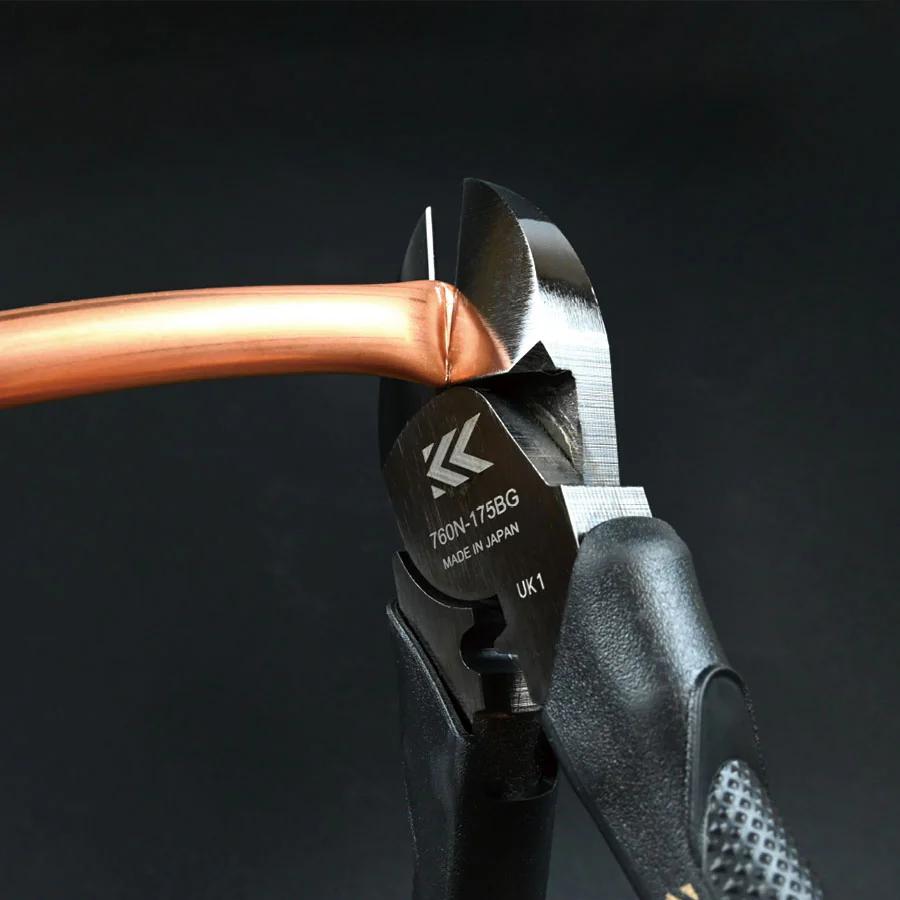 KUROKIN フジ矢 黒金 (KUROKIN) 偏芯強力ニッパ薄刃 760N 175mm