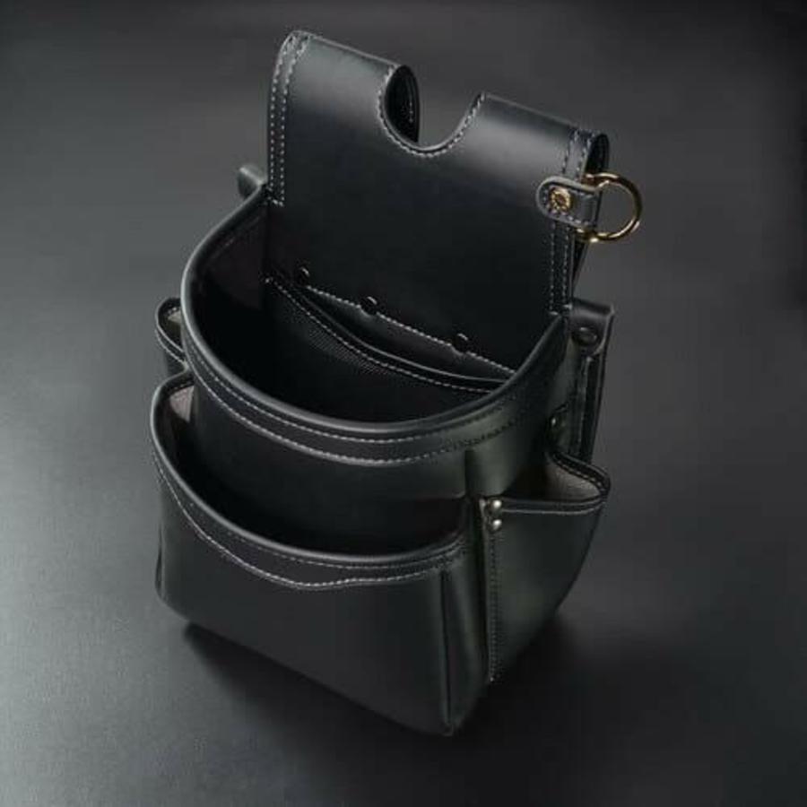 フジ矢 黒金 (KUROKIN) 腰袋2段 AB-22BG LIGHT PU LEAYHER SERIES