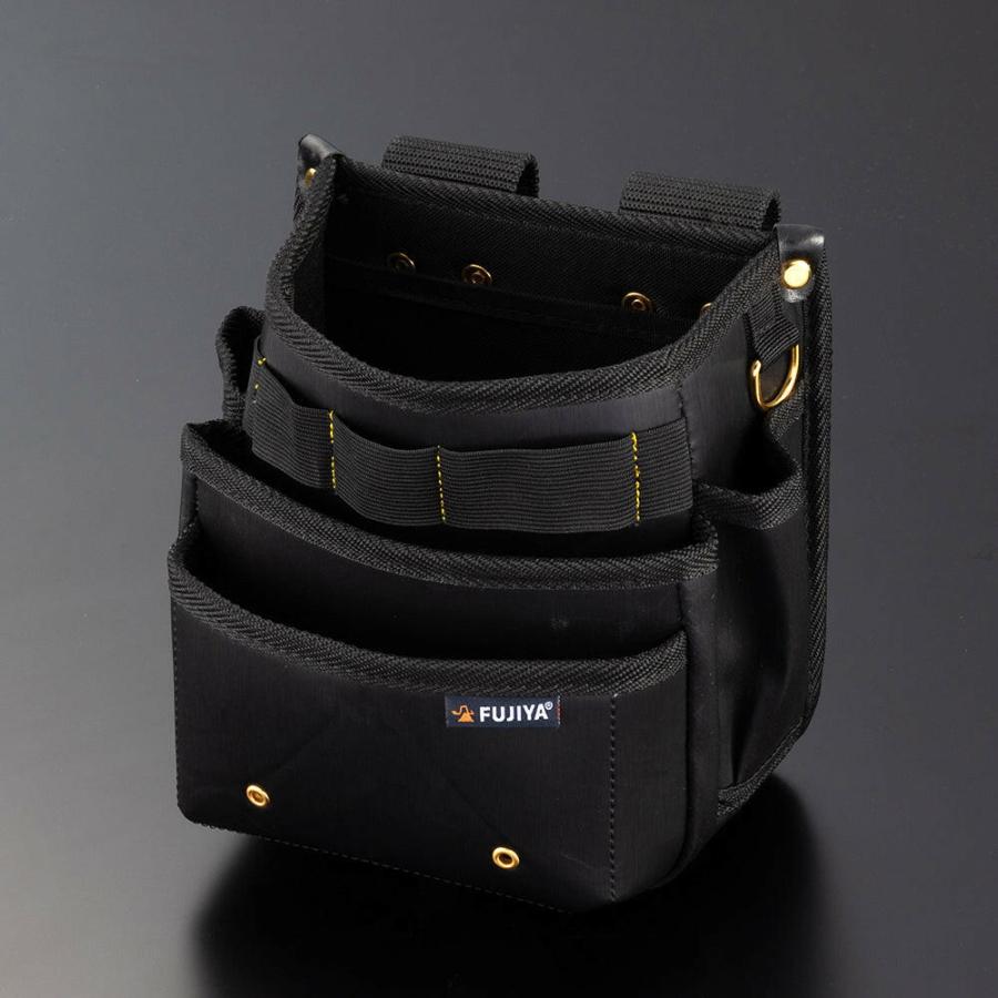 フジ矢　腰袋　kurokin 黒金　3段 フジ矢 黒金 (KUROKIN) 腰袋スタンダード3段 PS-23BG : MULHANDZ