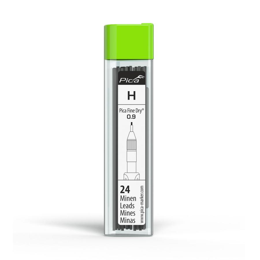 Mines Graphite Pica Fine Dry 7050 H - Lot De Mines 0.9mm Pour Marquage Précis