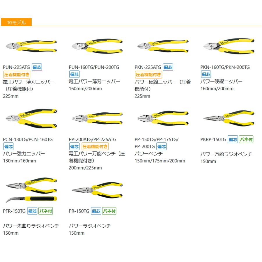 ツノダ TSUNODA ハイエンドモデル パワー硬線ニッパー（圧着機能付