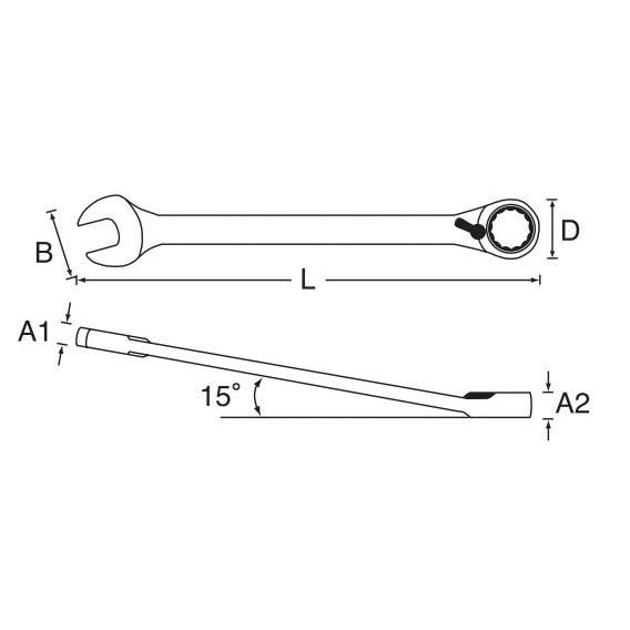SIGNET 34612 リバーシブルギアレンチ12mm シグネット : MULHANDZ