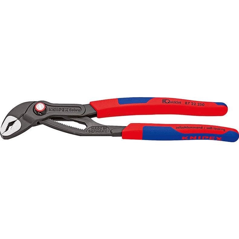 KNIPEX 8722-250 コブラ クイックセット ウォーターポンププライヤー (SB)　クニペックス 8722250｜mulhandz