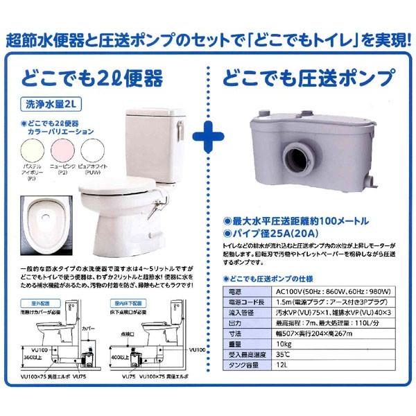 DKB5-H17 どこでもトイレ 圧送ポンプでトイレの増設の自由自在 ダイワ化成｜mulhandz｜02