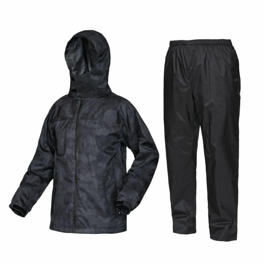 RAID JAPAN フード付きレインウェア ブラック　Lサイズ レイドジャパン RJFT レインウエア ブラック Lサイズ: ウェア