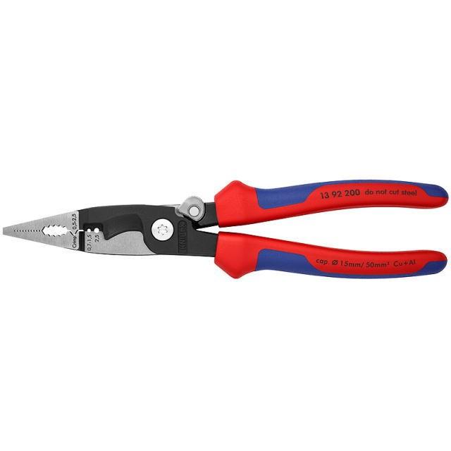 KNIPEX（クニペックス）1392-200 エレクトロプライヤーコンフォートハンドルスプリング付き｜mulhandz