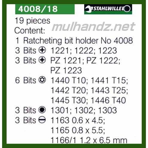 STAHLWILLE スタビレー 1/4”SQ ラチェットドライバーセット 　4008/18｜mulhandz｜03