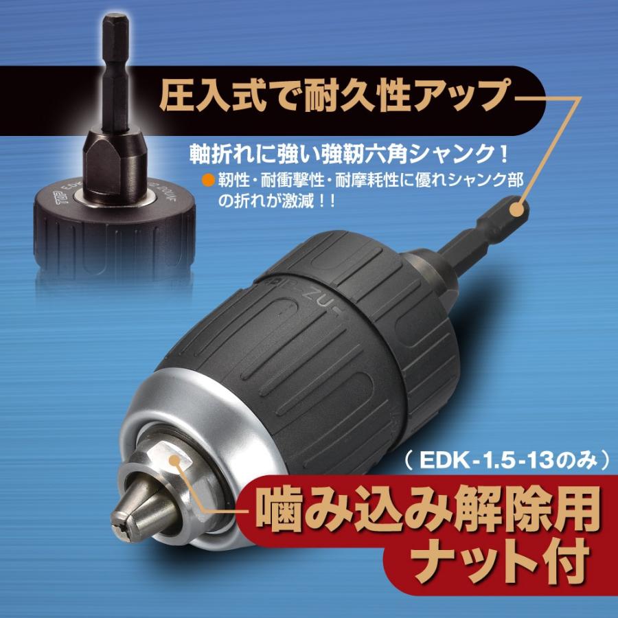 TOP工業 EDK-1.5-13 噛み込み解除用ナット付 電動ドリル用 TOP工業 EDK-1.5-13 噛み込み解除用ナット付 電動ドリル用