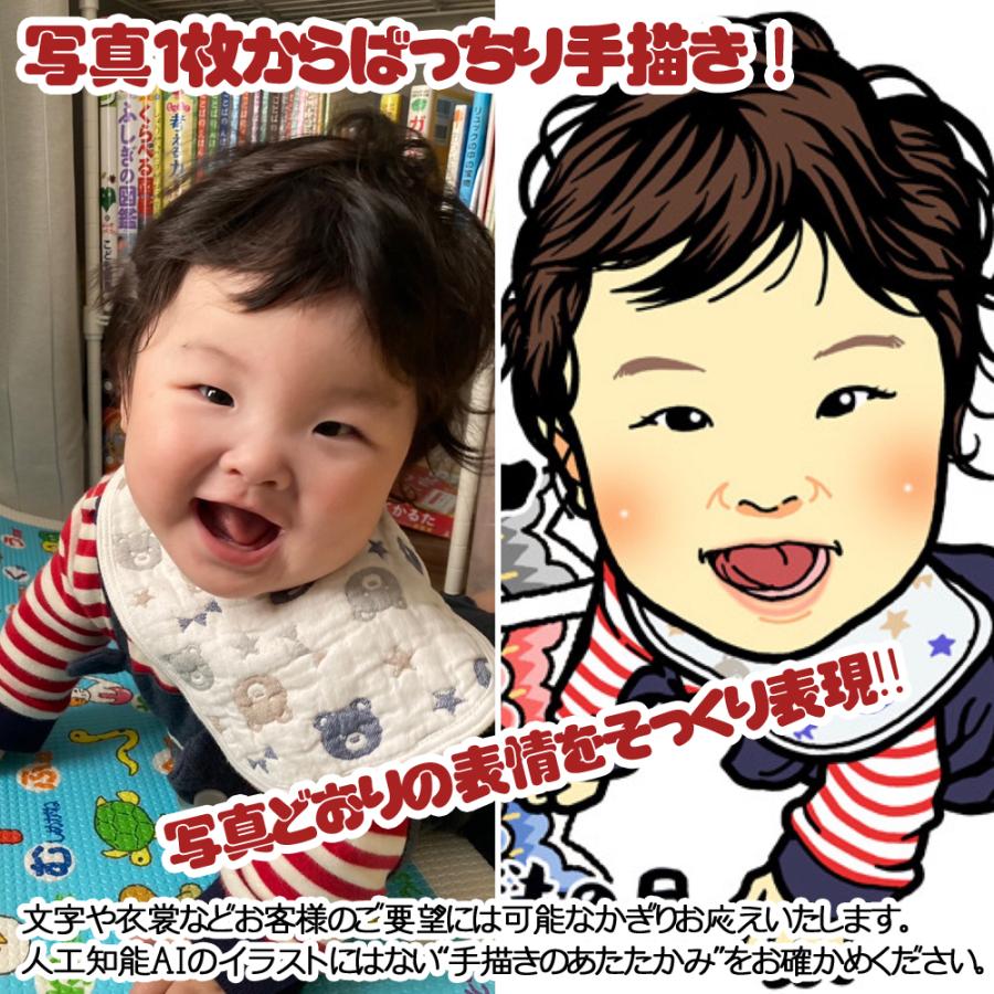 DF似顔絵キャンバス円形タイプ/選べるサイズ/紐付き壁掛け対応/お節句