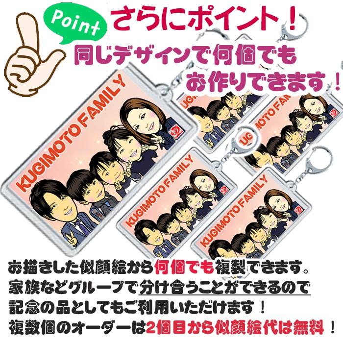 2名さま　ポストカードサイズ【似顔絵オーダー】キーホルダー 楽天市場】【早割 敬老の日 似顔絵 キーホルダー 孫の絵 孫から